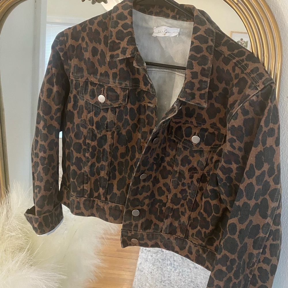 Luca + Grae Leopard Denim Jacket